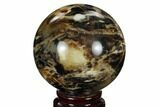 Black Opal Sphere - Madagascar #168629-1